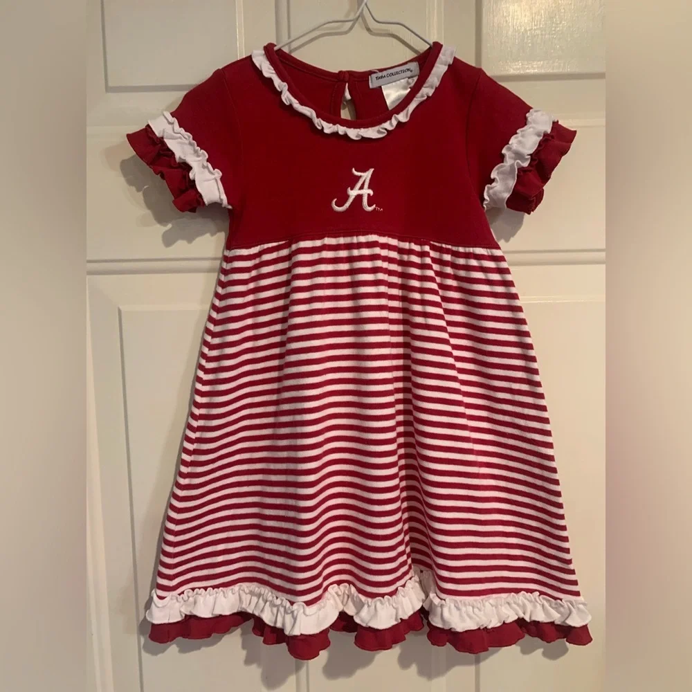 Tara Collection Alabama Crimson Tide Little Girls Short Sleeve Dress Size 2 - Picture 1 of 11